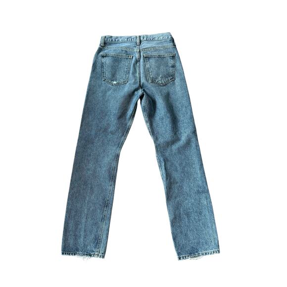 AGOLDE Mia Mid Rise Straight Jean Rule Wash Distressed - Picture 3 of 11